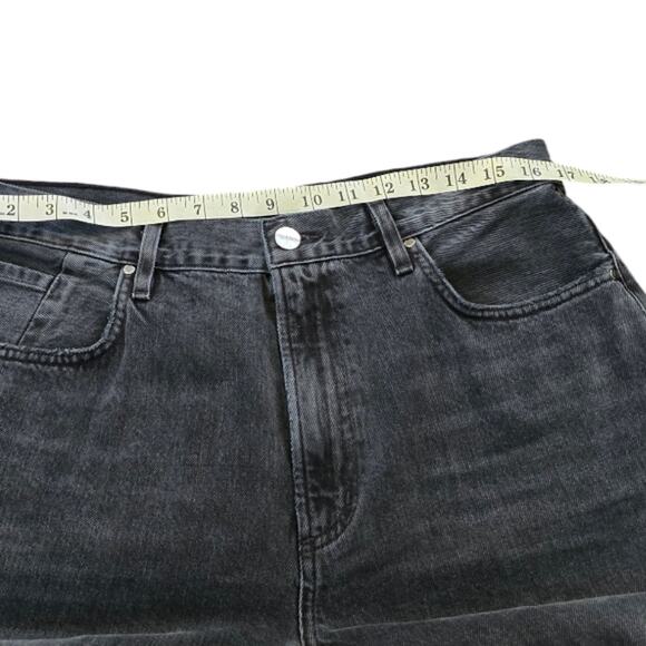 Goldsign Martin Ultra High Rise Denim Straight Leg Jeans Studio Black Sz 32‎ New - Picture 7 of 14